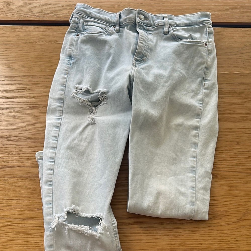 topshop jamie light wash jeans size 30